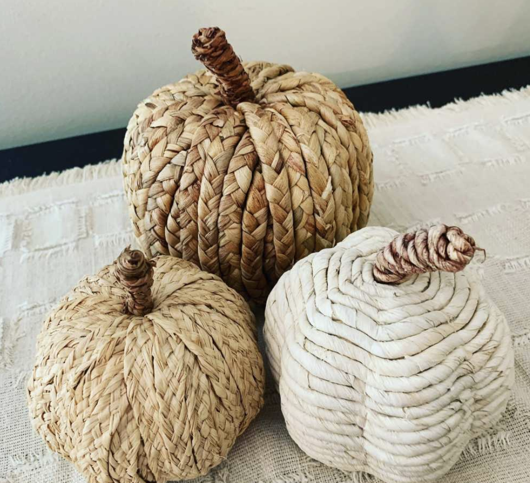 Raffia pumpkins at target 