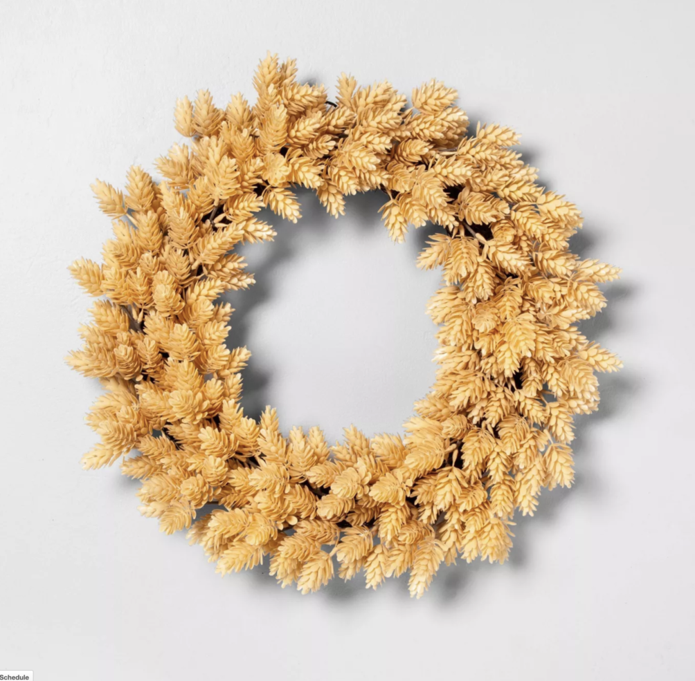 Target faux hops wreath for fall 