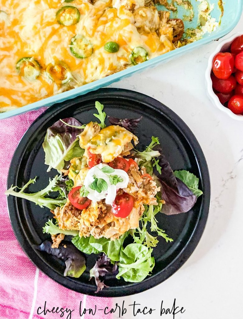 Cheesy Low carb Taco Bake 