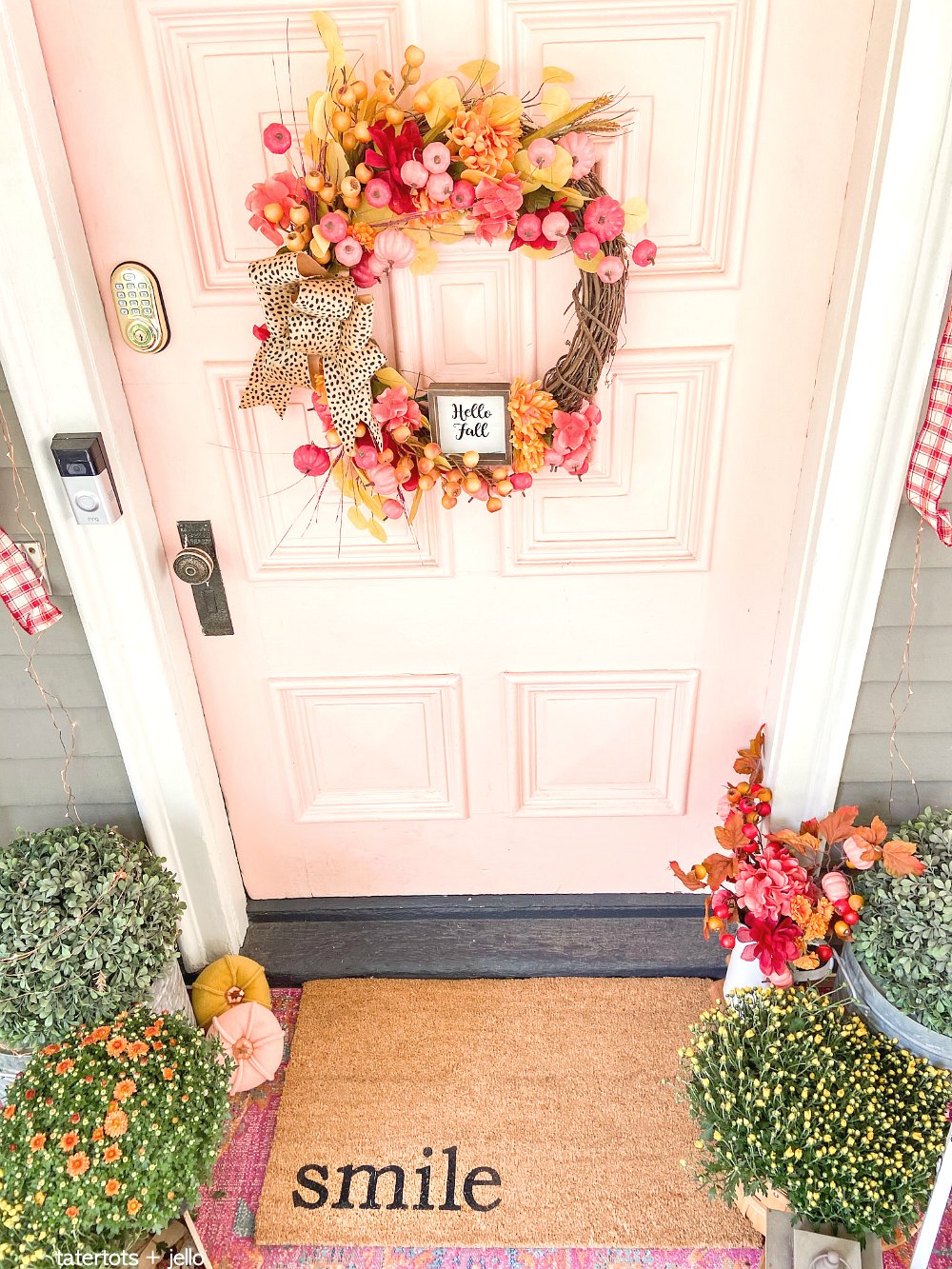 Fall Dollar Store Pumpkin Wreath. A fall wreath doesn't have to cost a lot or take a lot of time to make. Grab some dollar store pumpkins, blooms and get started! 