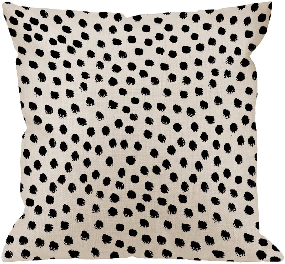 Dot linen pillow cover for under $10 is an easy way to try out the animal print trend for fall. 