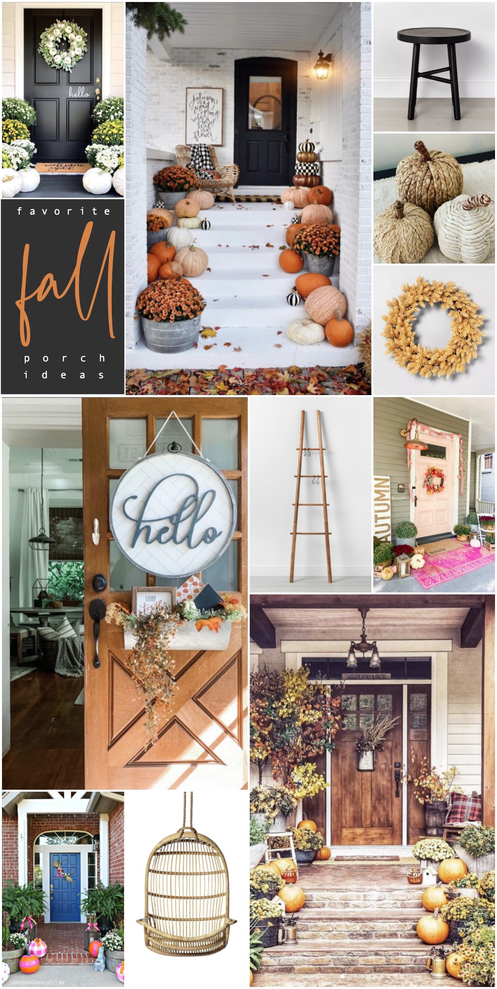 Favorite Early Fall Porches that I love this Week! I'm sharing my favorite projects, finds and DIY projects that are making me smile this week!