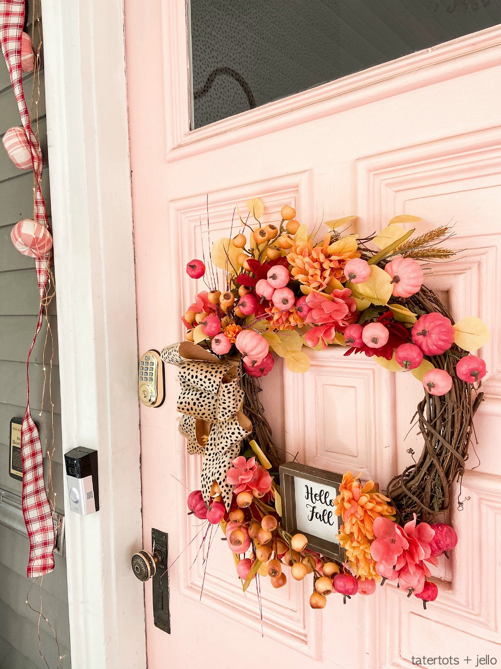 Fall Dollar Store Pumpkin Wreath. A fall wreath doesn't have to cost a lot or take a lot of time to make. Grab some dollar store pumpkins, blooms and get started! 