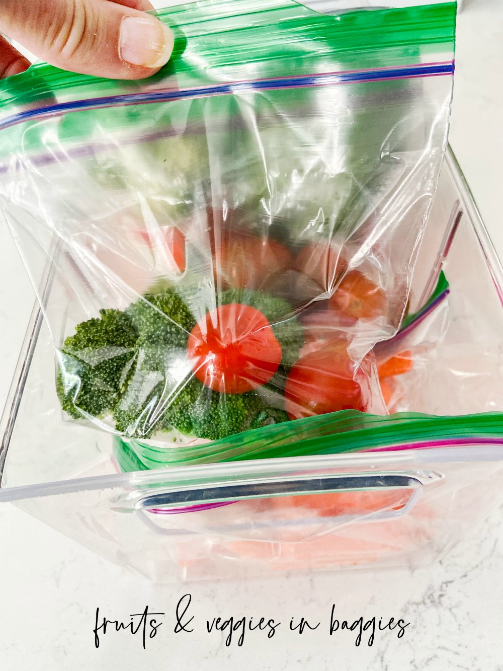 Refrigerator Snack Drawer Prep