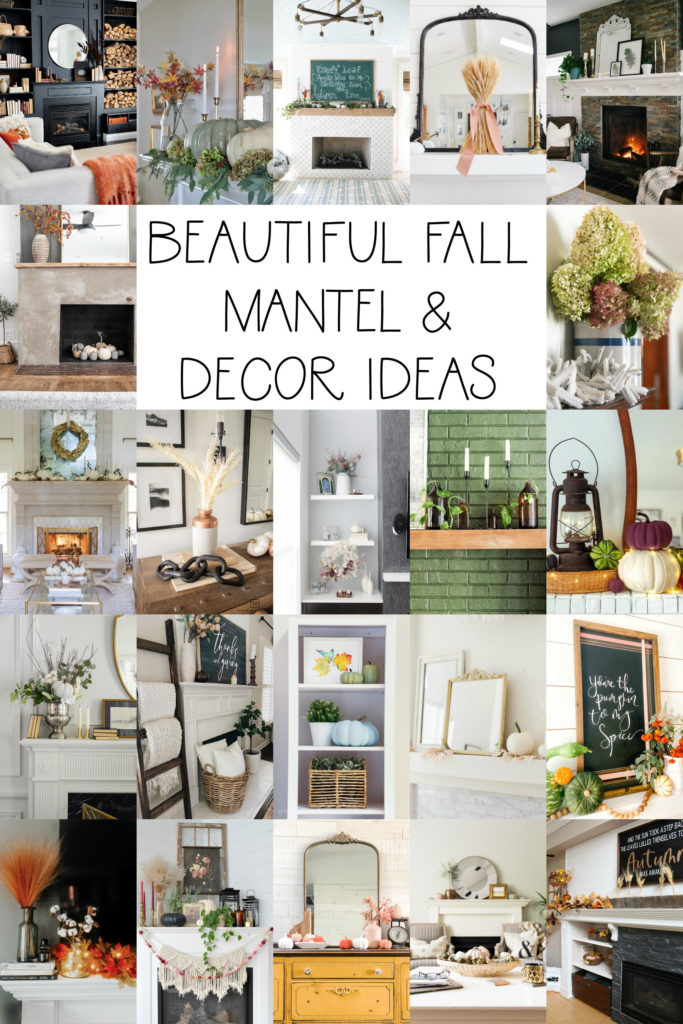 Natural Fall Pumpkin Mantel with DIY Chalkboard Art - Tatertots and Jello