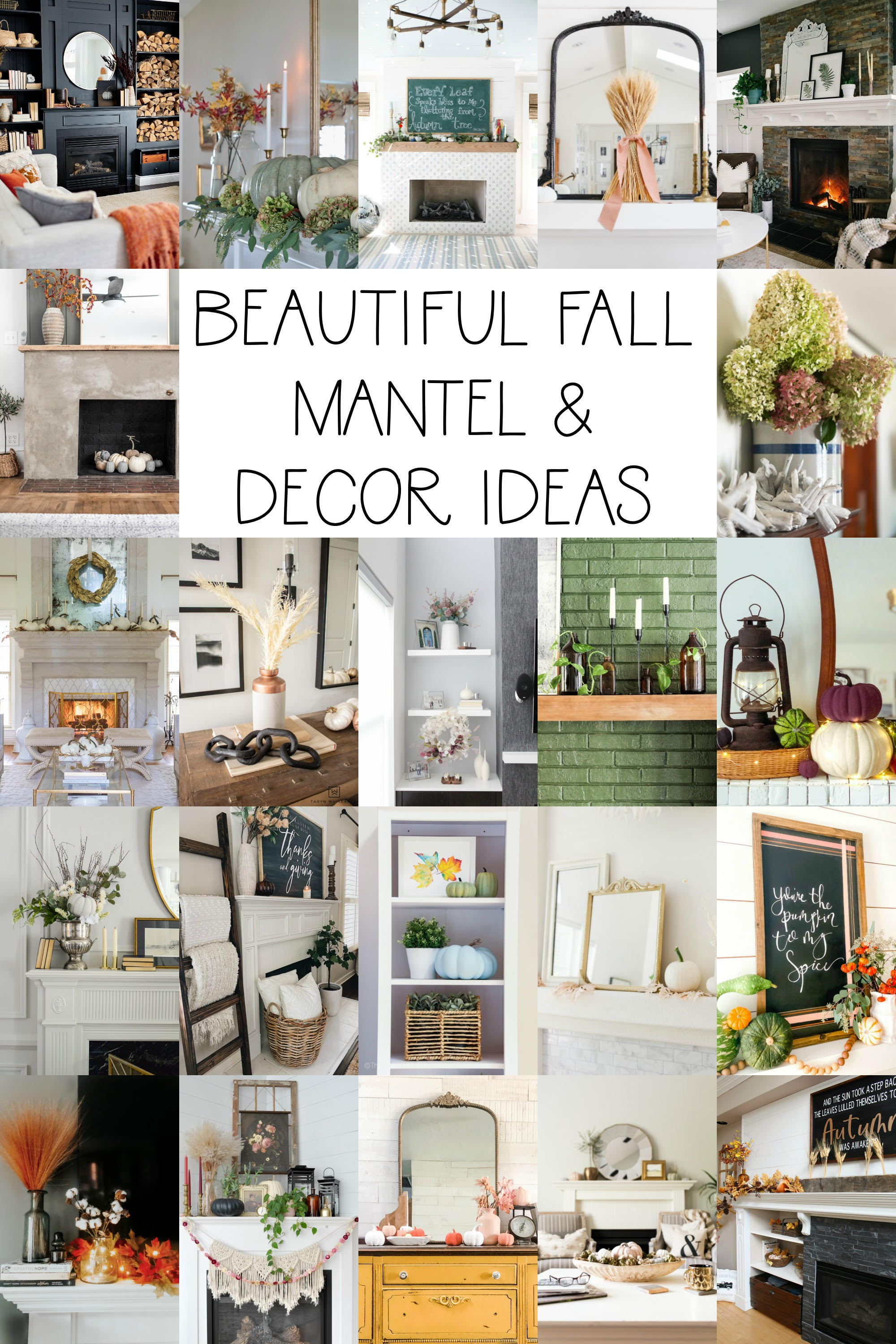 Beautiful Fall Mantel and Decor Ideas 