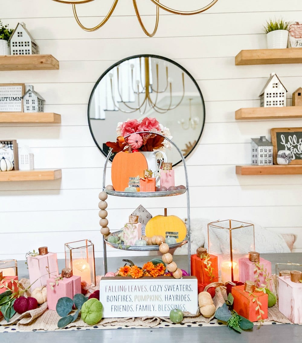 DIY Scrap Wood Fall Pumpkins. Turn pieces of leftover wood into adorable pumpkins for fall decor! 