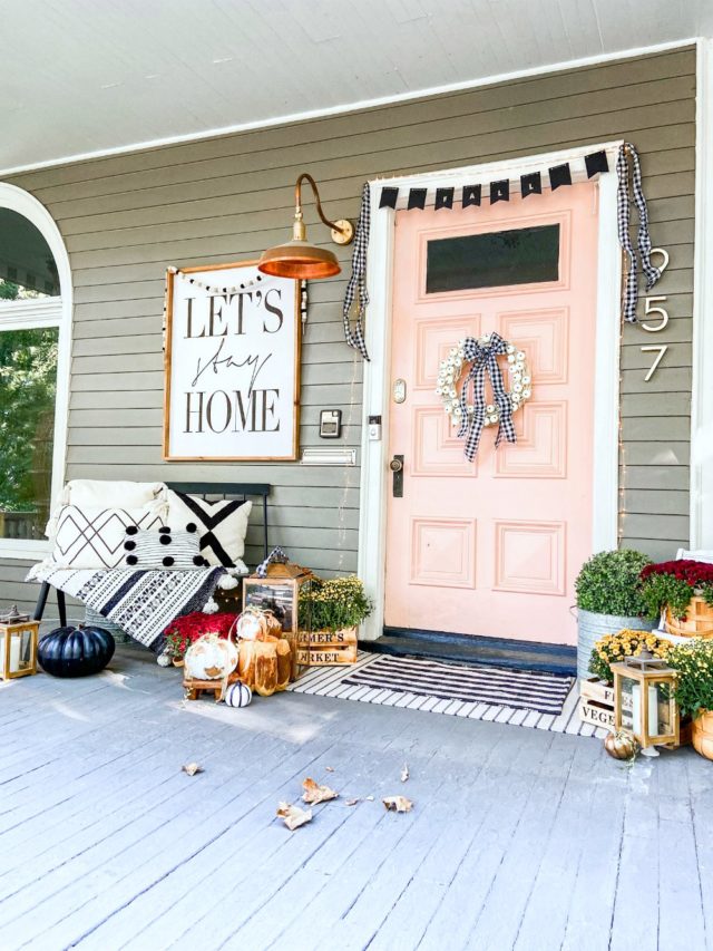 Boho Cottage Fall Porch Ideas - Tatertots and Jello