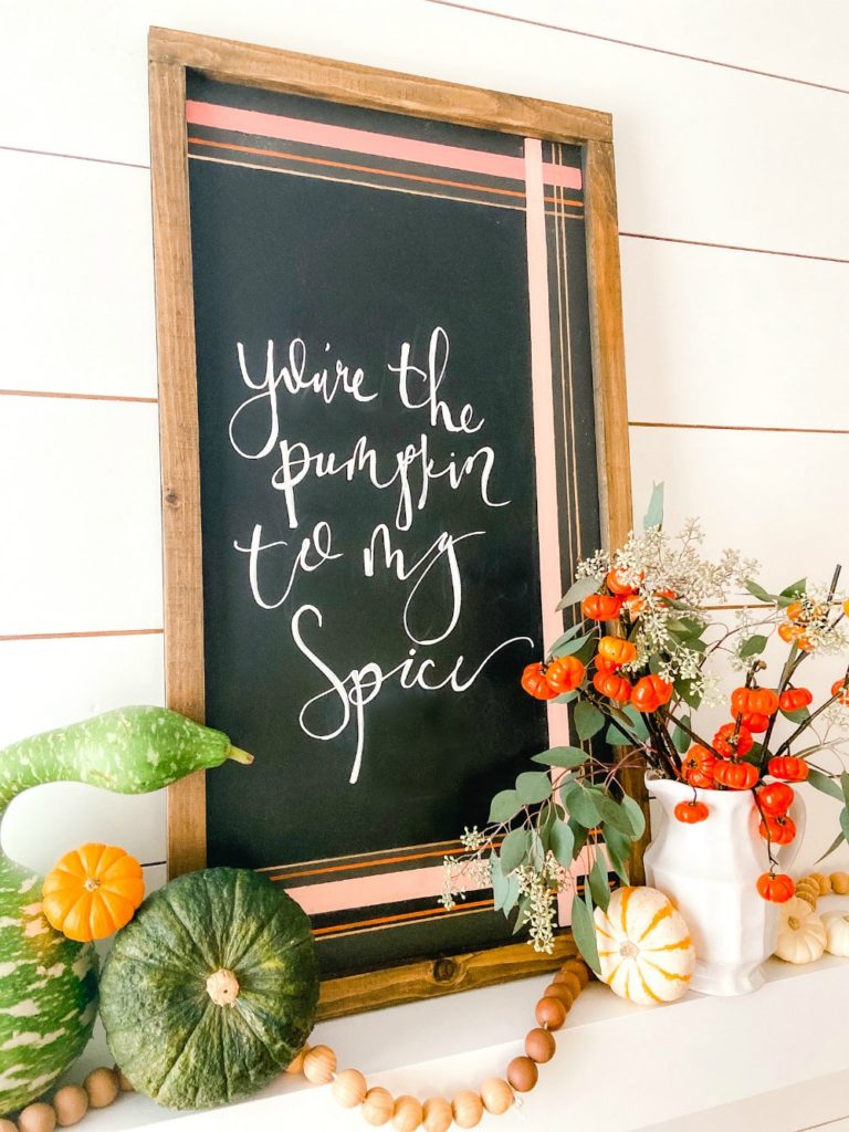 diy fall chalkboard