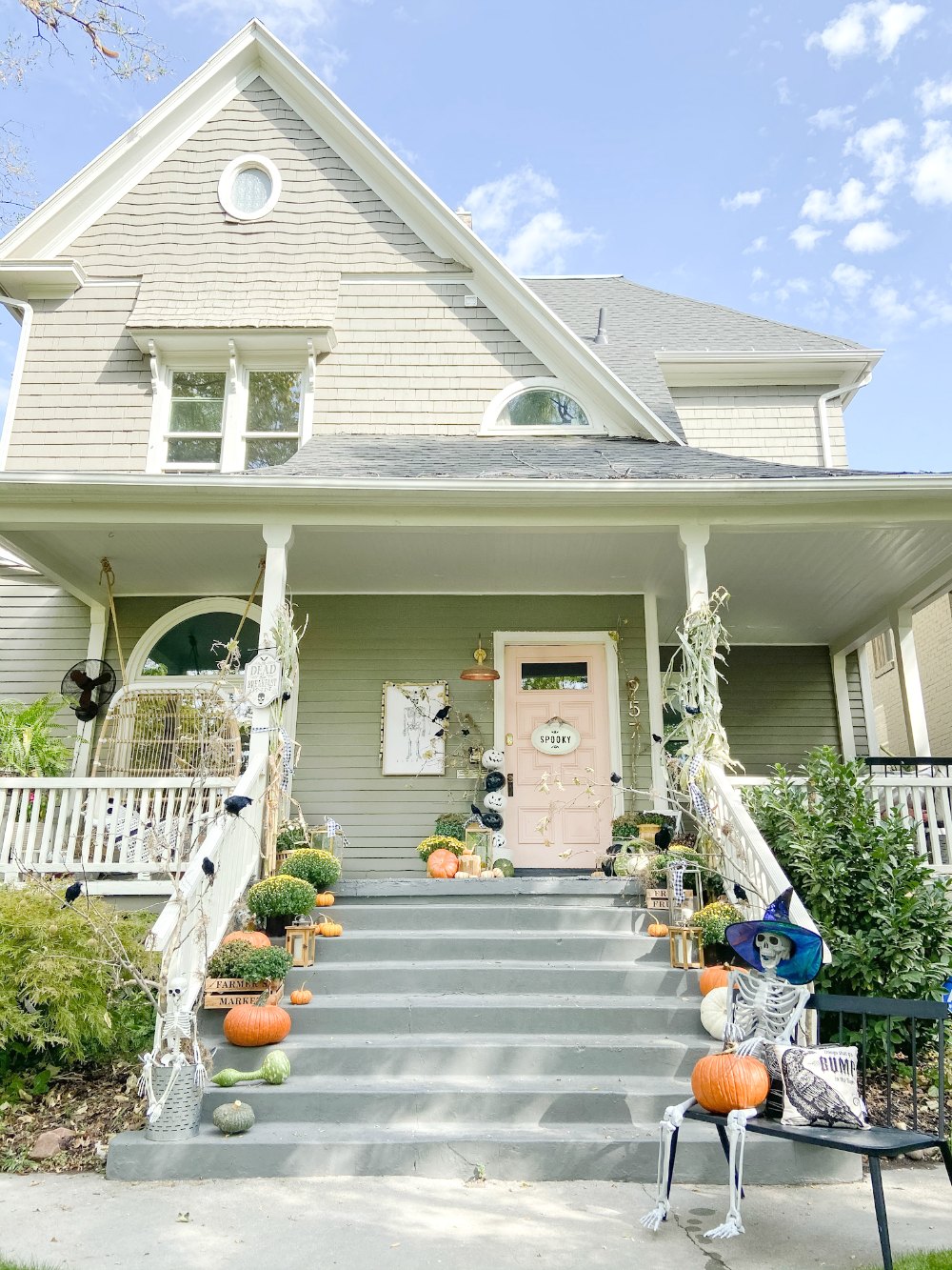 Halloween DIY Spooky Forest Porch. Add some branches, crows and moss to create an easy "spooky" forest for Halloween! 