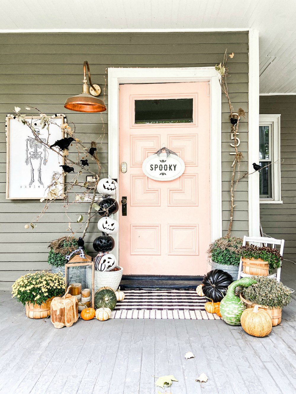 Boho Cottage Colorful Fall Home Tour. Bring warm and cozy vibes into your home for fall with these easy fall decorating ideas for your porch, entryway, kitchen, family room and stairs. 