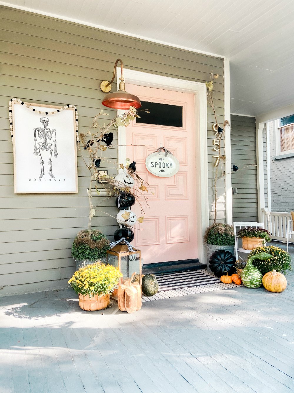 Halloween DIY Spooky Forest Porch. Add some branches, crows and moss to create an easy "spooky" forest for Halloween! 