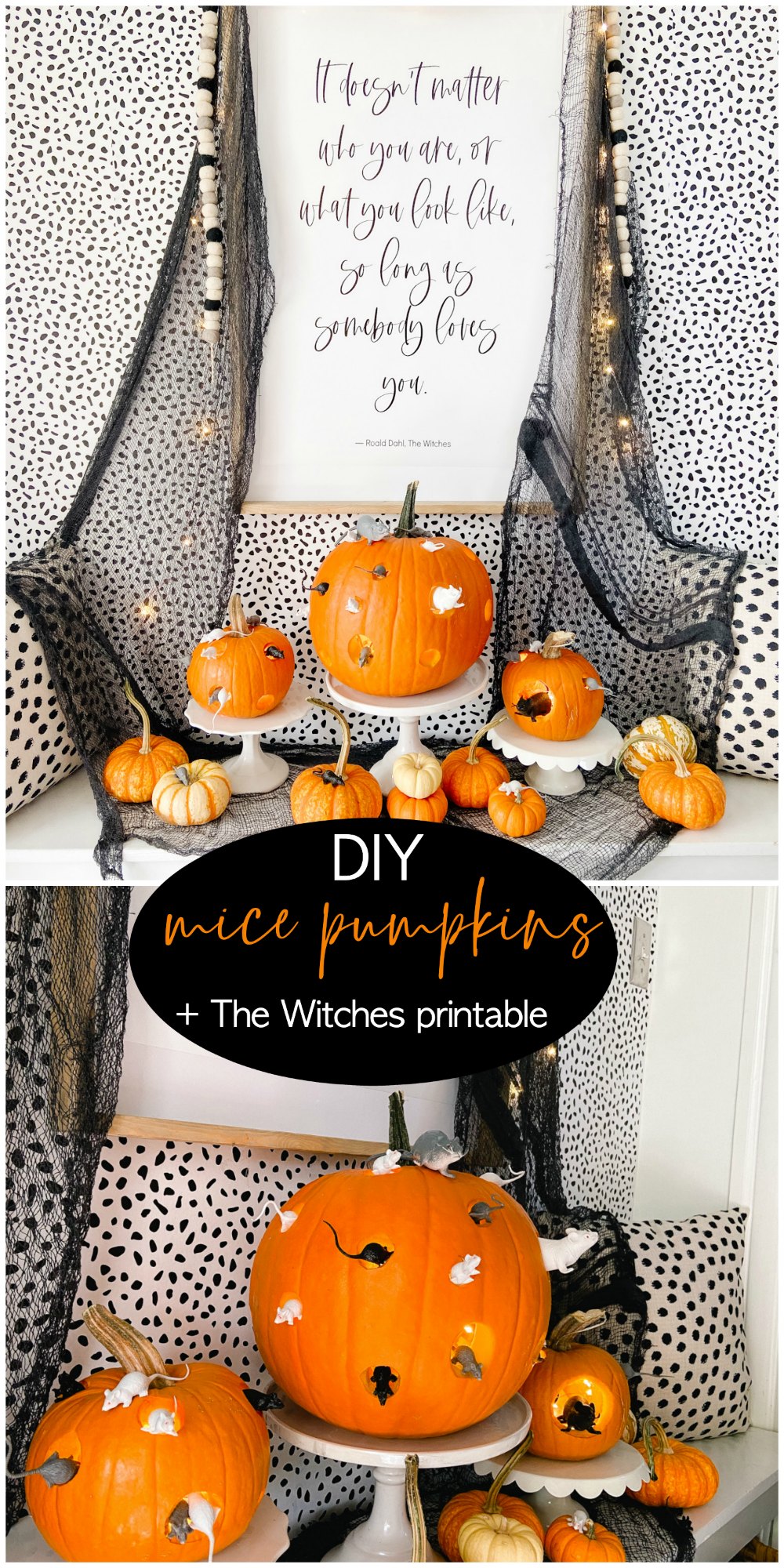 DIY Mice Pumpkins and Freee The Witches Printable