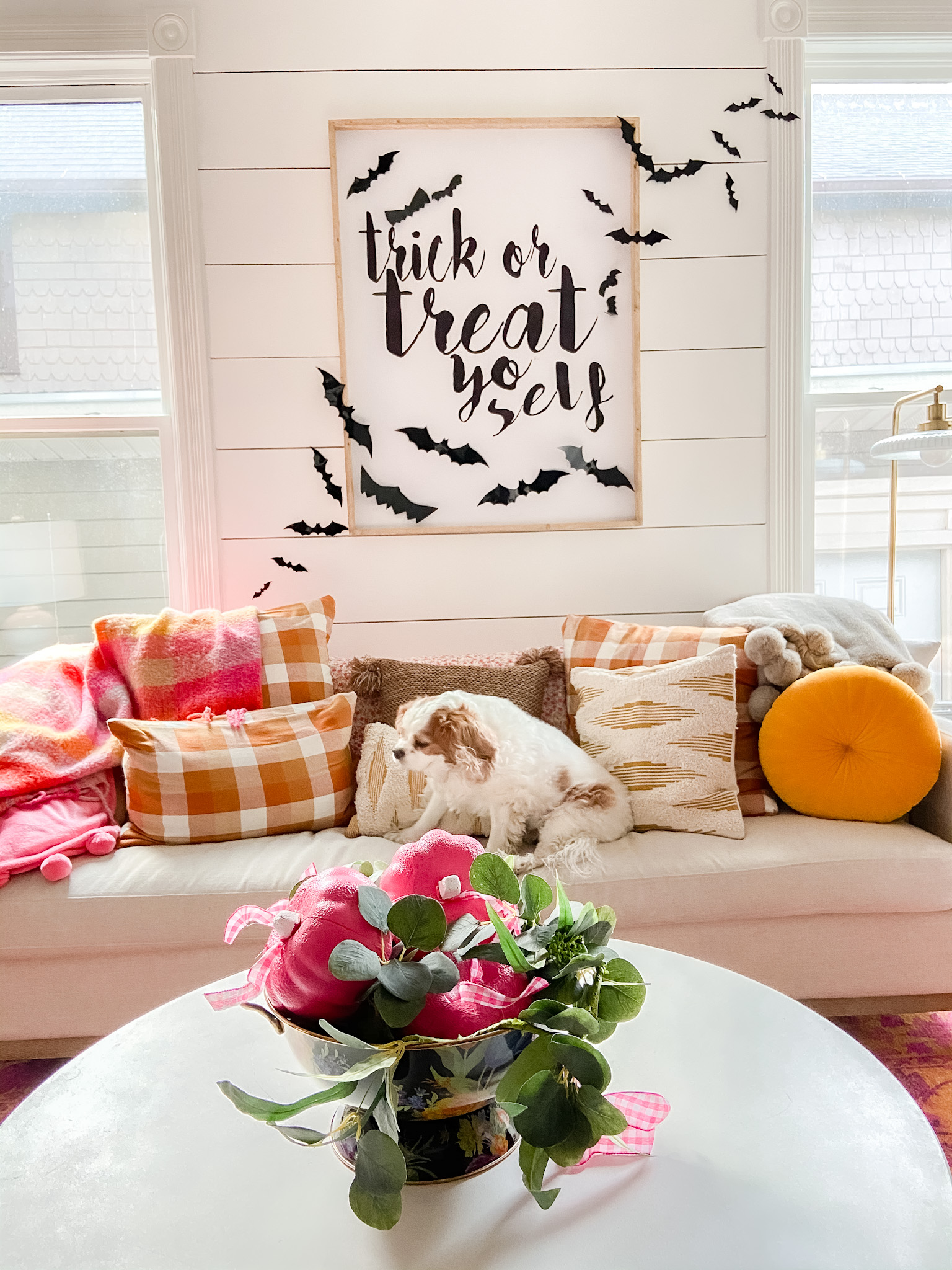 Ways to Bring Color into Your Cottage Home for Fall. Bring BRIGHT colors into your Fall home with colorful accessories, rugs and natural elements!