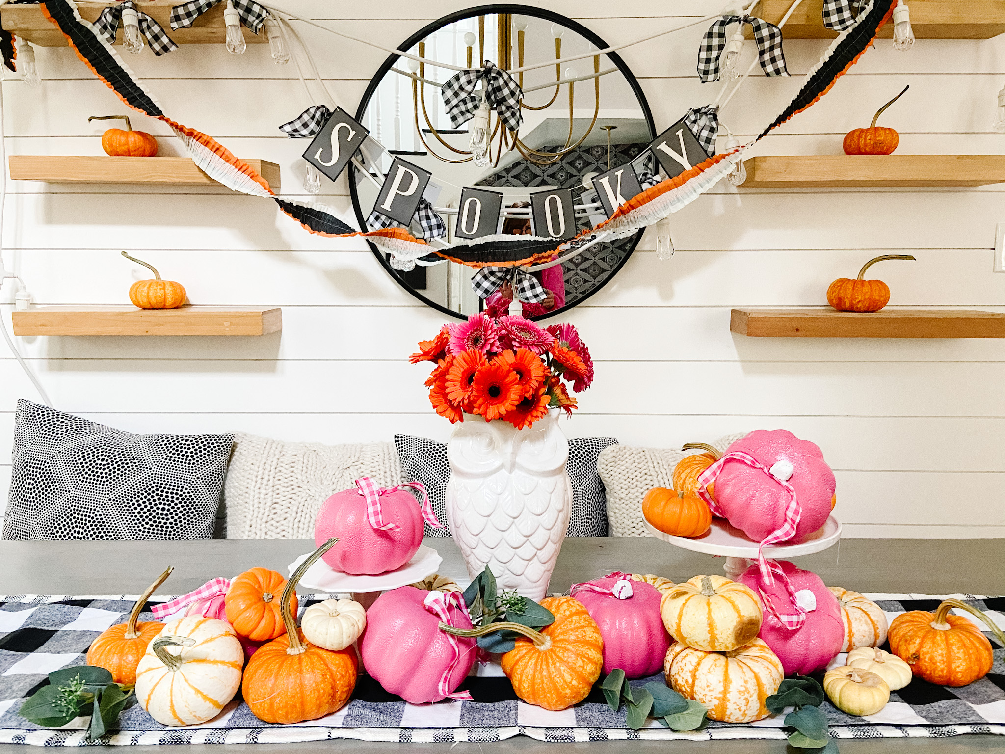 cottage colorful fall centerpiece