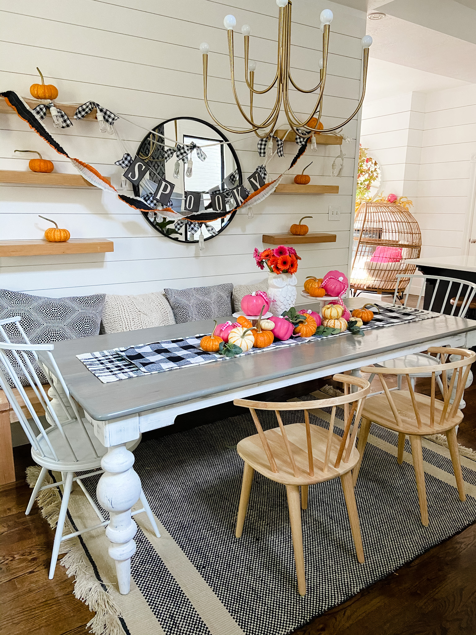 Ways to Bring Color into Your Cottage Home for Fall. Bring BRIGHT colors into your Fall home with colorful accessories, rugs and natural elements! 