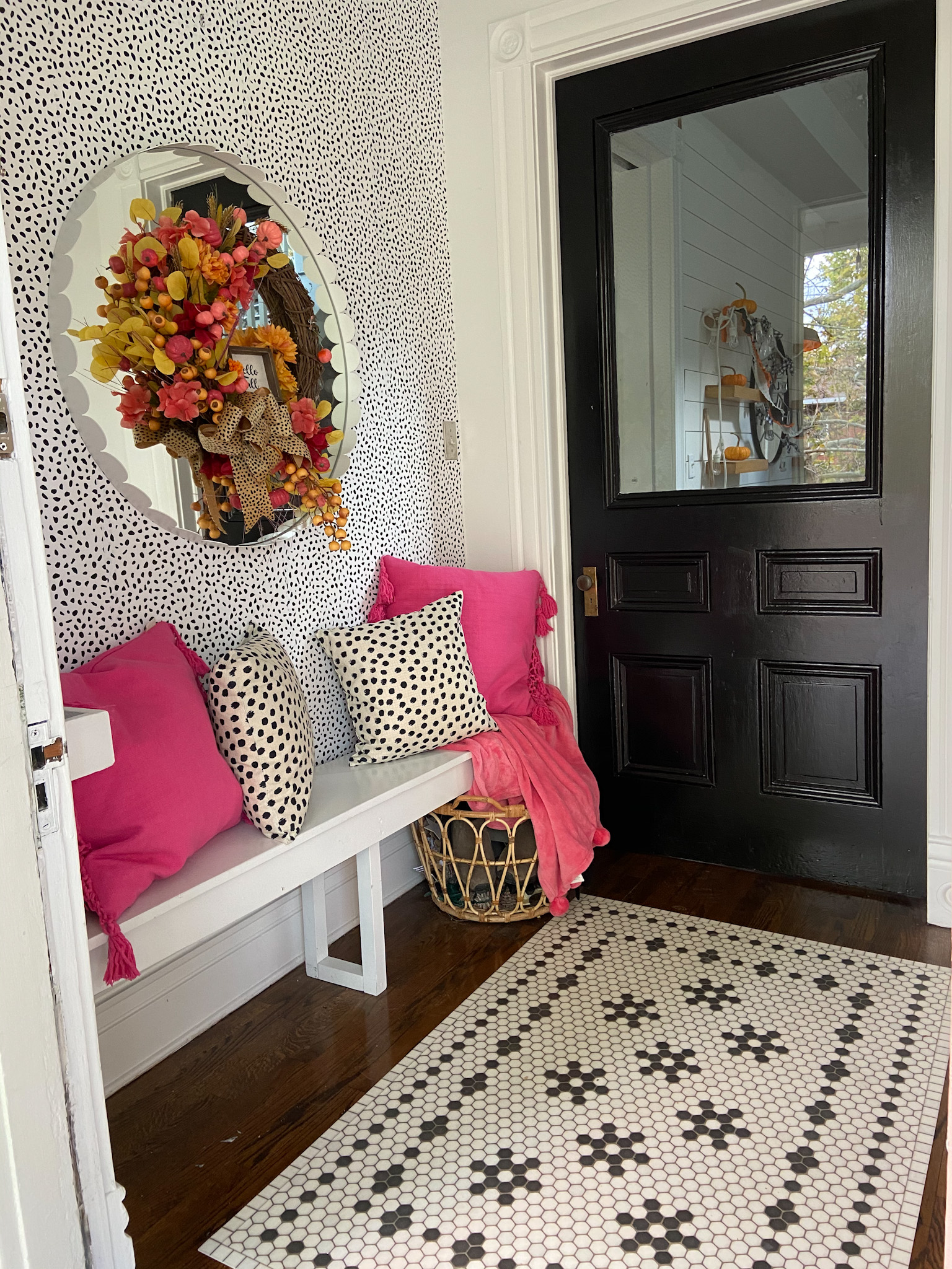 Ways to Bring Color into Your Cottage Home for Fall. Bring BRIGHT colors into your Fall home with colorful accessories, rugs and natural elements!