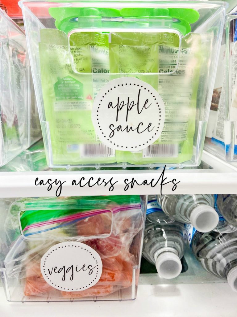 Healthy Snack Bin Labels Pantry Organization Kids Snacks 