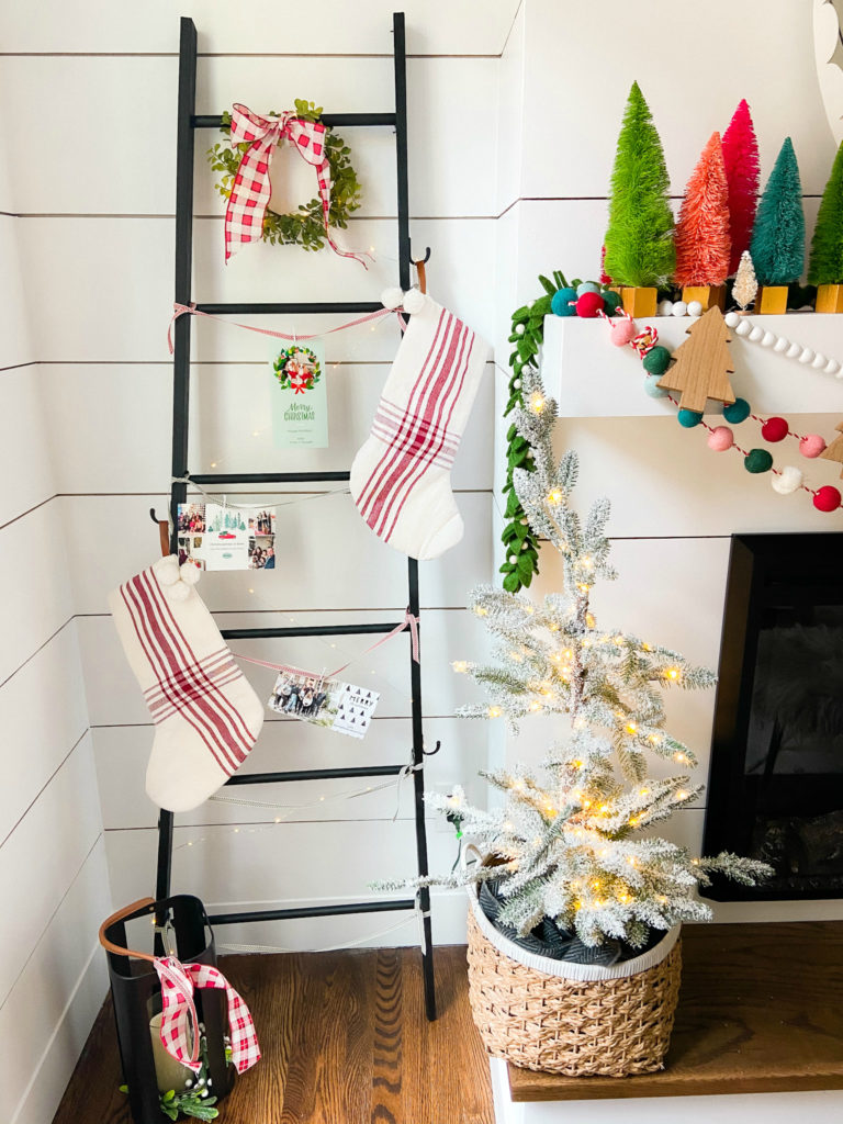 DIY Holiday Card Display Ladder - Tatertots and Jello