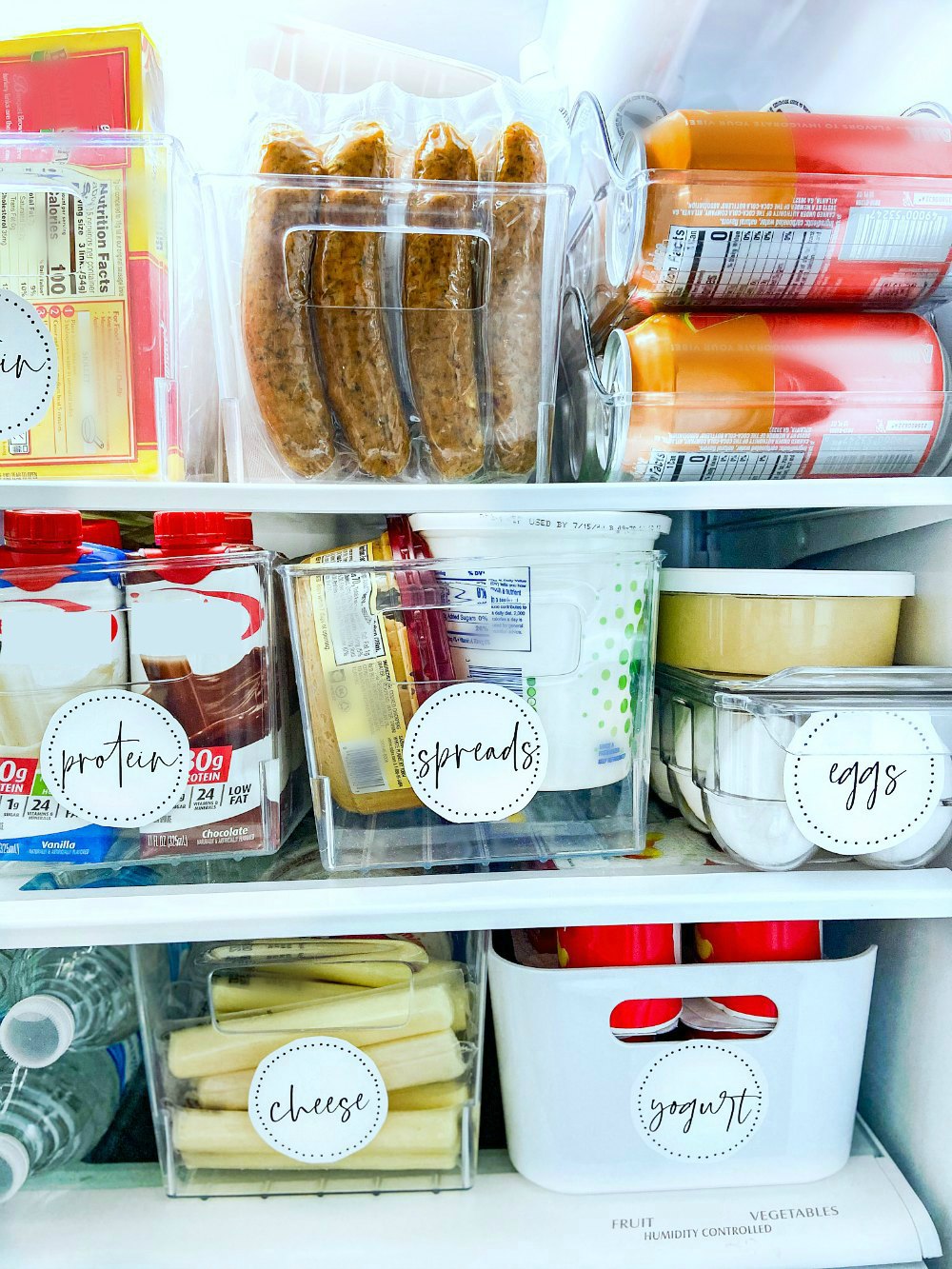 How to organize kid snacks in pantry and refrigerator - Coco's Caravan