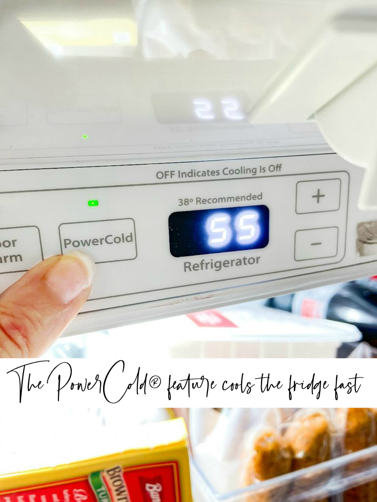 Maytag PowerCold feature cools the fridge fast.