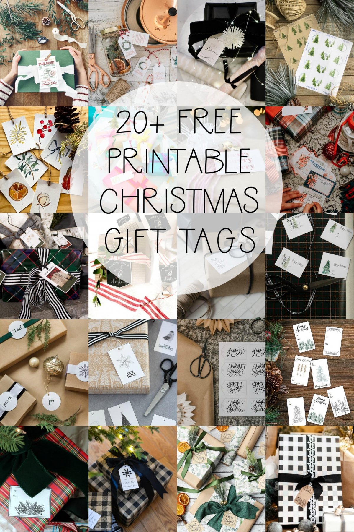 20 Free Christmas Printable Gift Tags 
