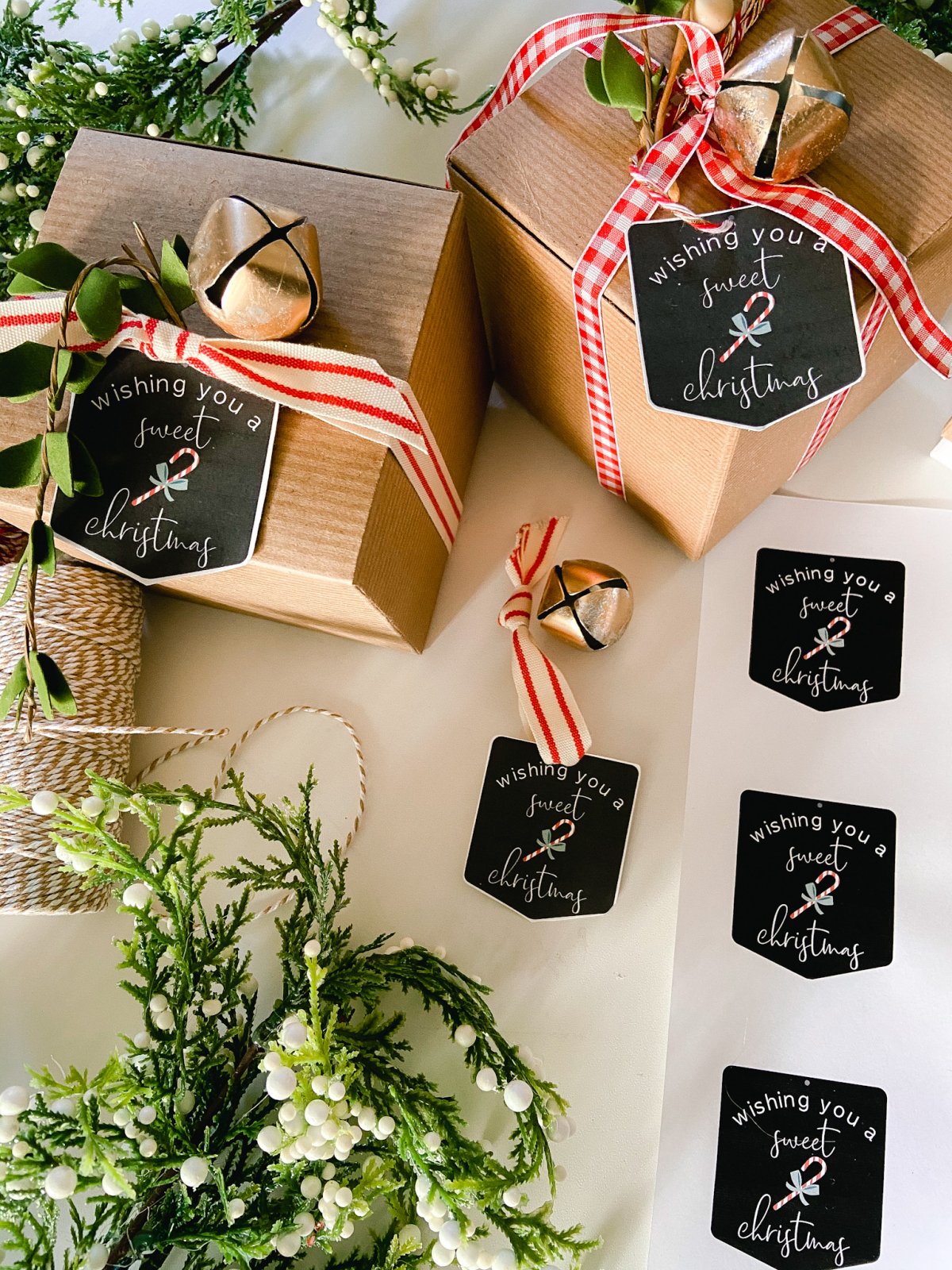 Candy Cane Printable Christmas Gift Tags. Print these whimsical candy cane tags for easy gift giving this holiday season. 