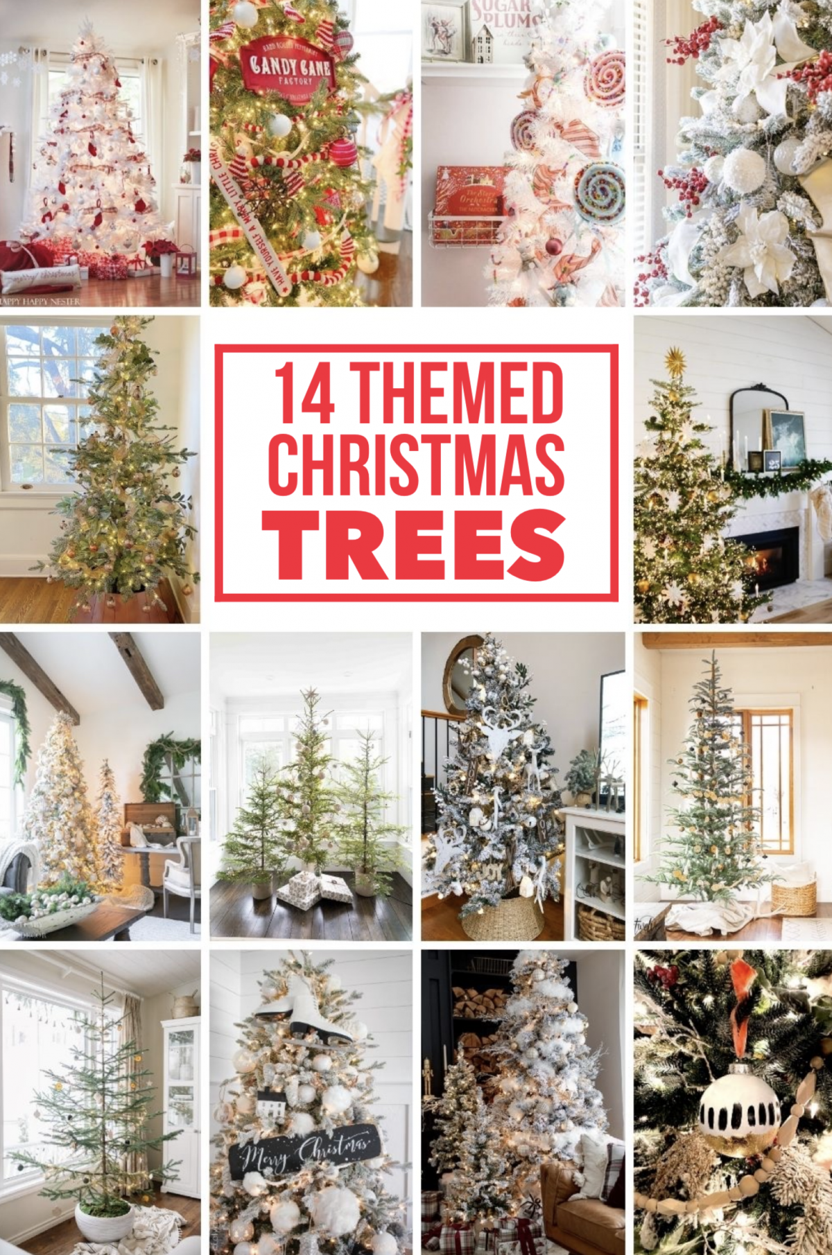 14 themed Christmas Trees 