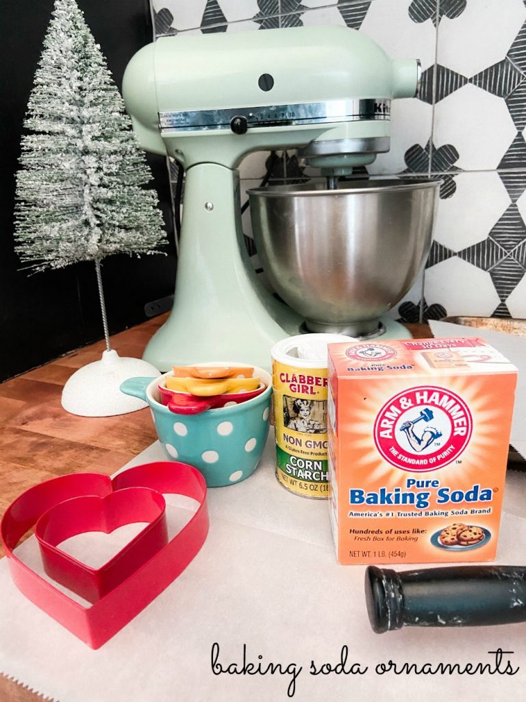 Scandinavian Painted Baking Soda Heart Ornaments Tatertots and Jello