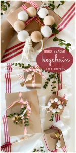 Boho Beaded Keychain Holiday Gift Toppers