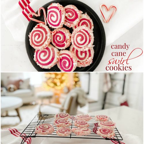 Candy Cane Frosted Swirl Cookies