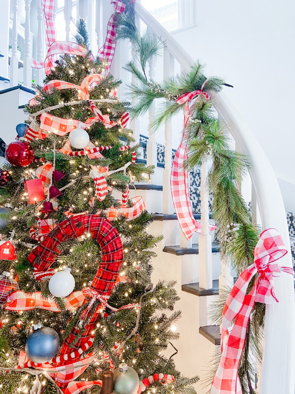 Giant Red & White Glitter Candy Cane or Sweet Christmas Tree Display  Decorations