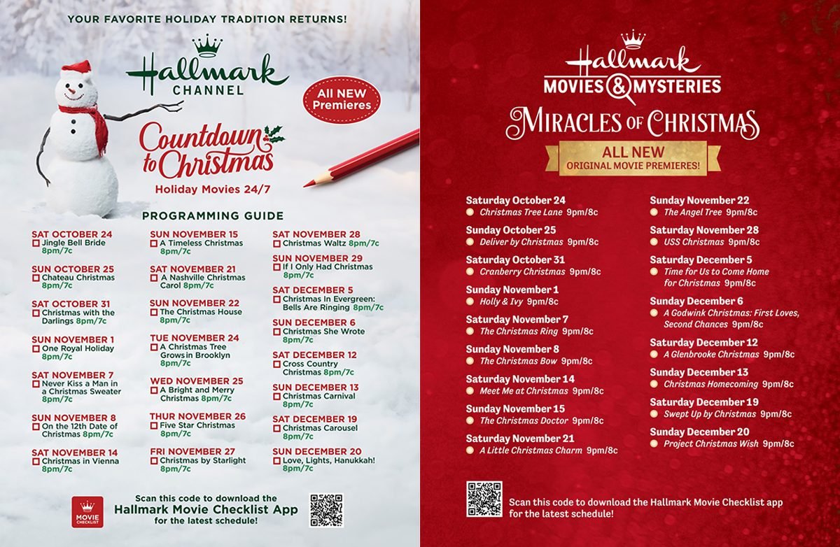 Free Printable Hallmark Channel Holiday BINGO Game Cards