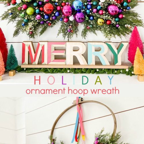 Holiday Ornament Hoop Wreath