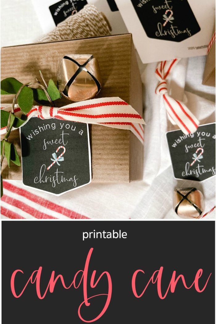 Candy Cane Printable Christmas Tags