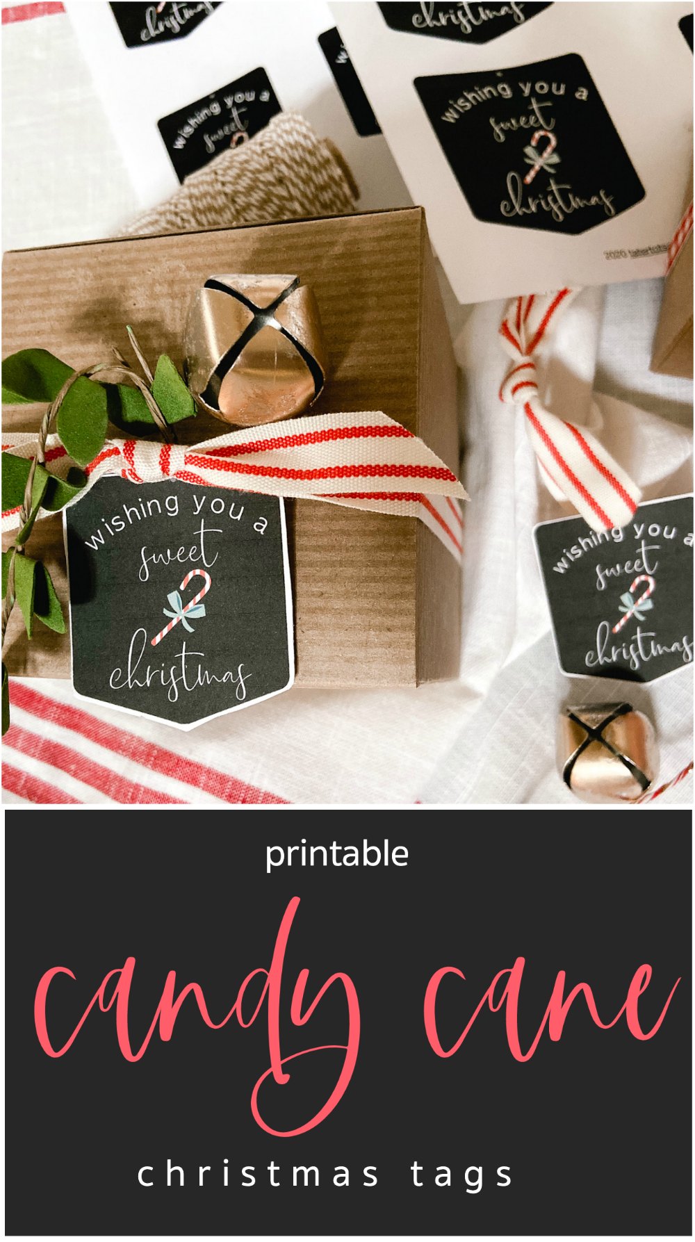 Candy Cane Printable Christmas Gift Tags. Print these whimsical candy cane tags for easy gift giving this holiday season. 