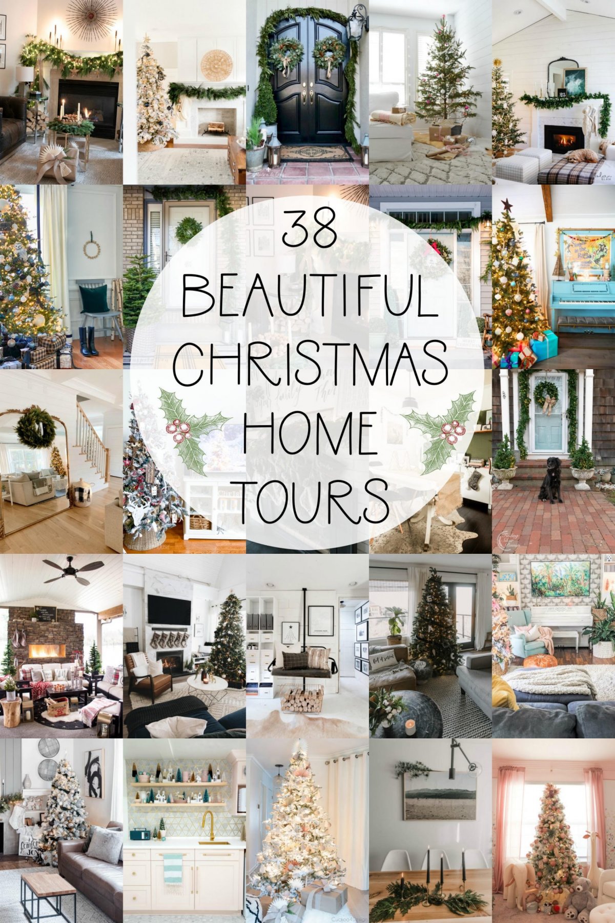 38 beautiful christmas home tours!