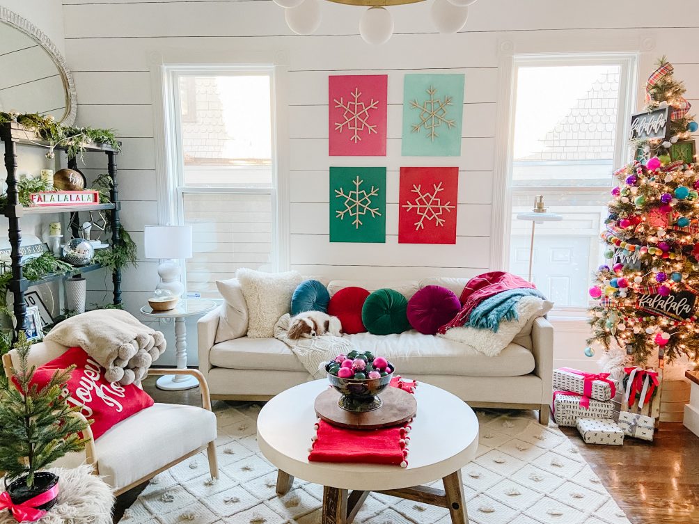 boho cottage bright holiday decorating