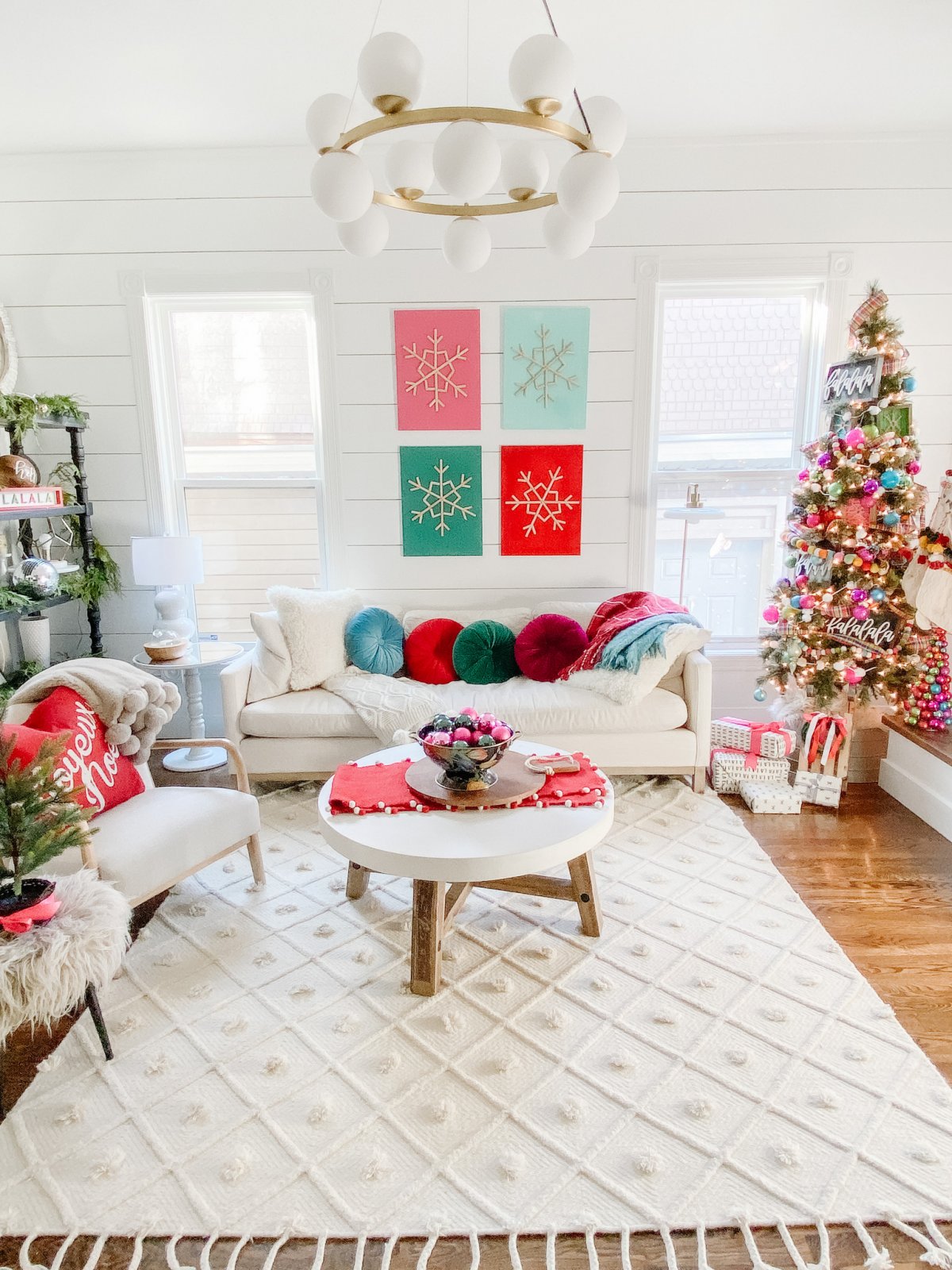 Bright and Colorful Holiday Housewalk Tour. Add bright and happy colors to your home with easy DIY projects to celebrate the holidays.