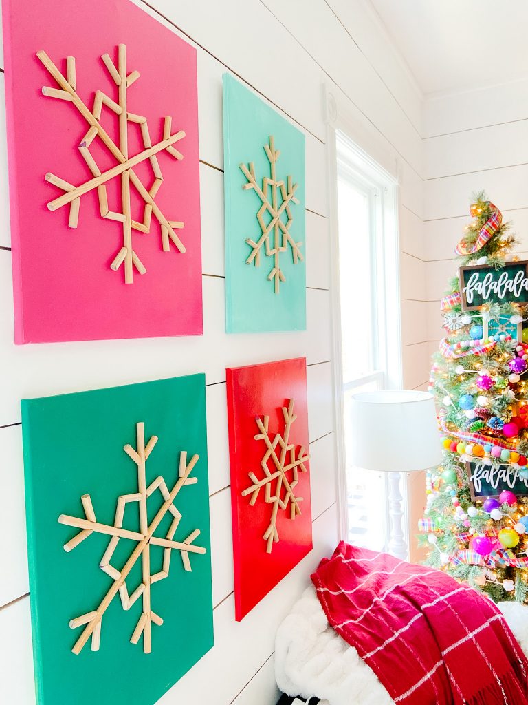 DIY wood snowflake art