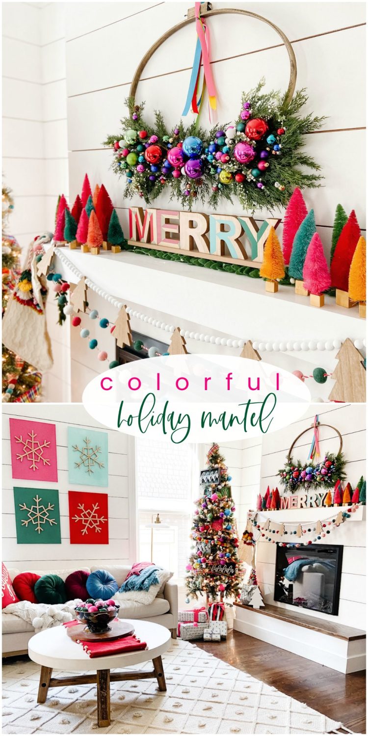 Colorful Holiday Mantel Ideas