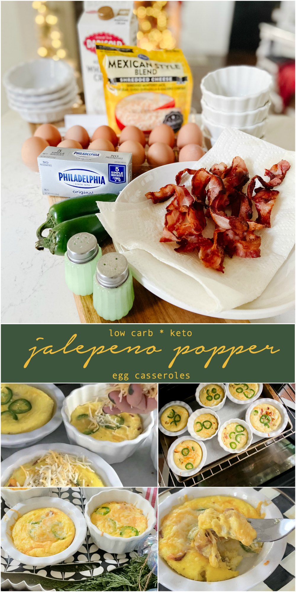 Low Carb Keto Jalapeno Popper Casseroles