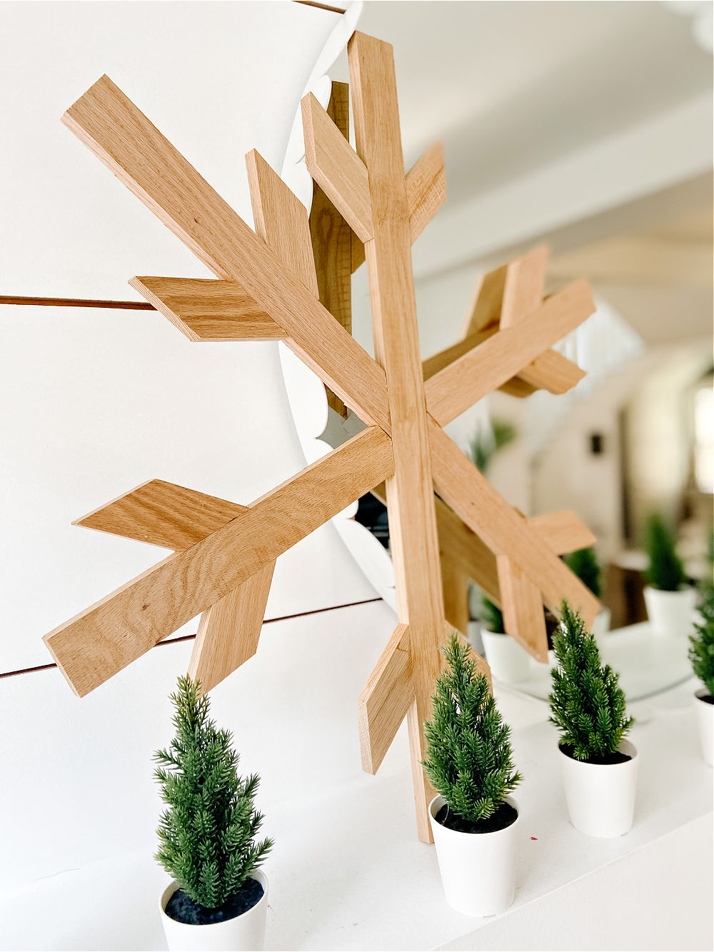 Wood Snowflake Decor  Repurposed With Heart