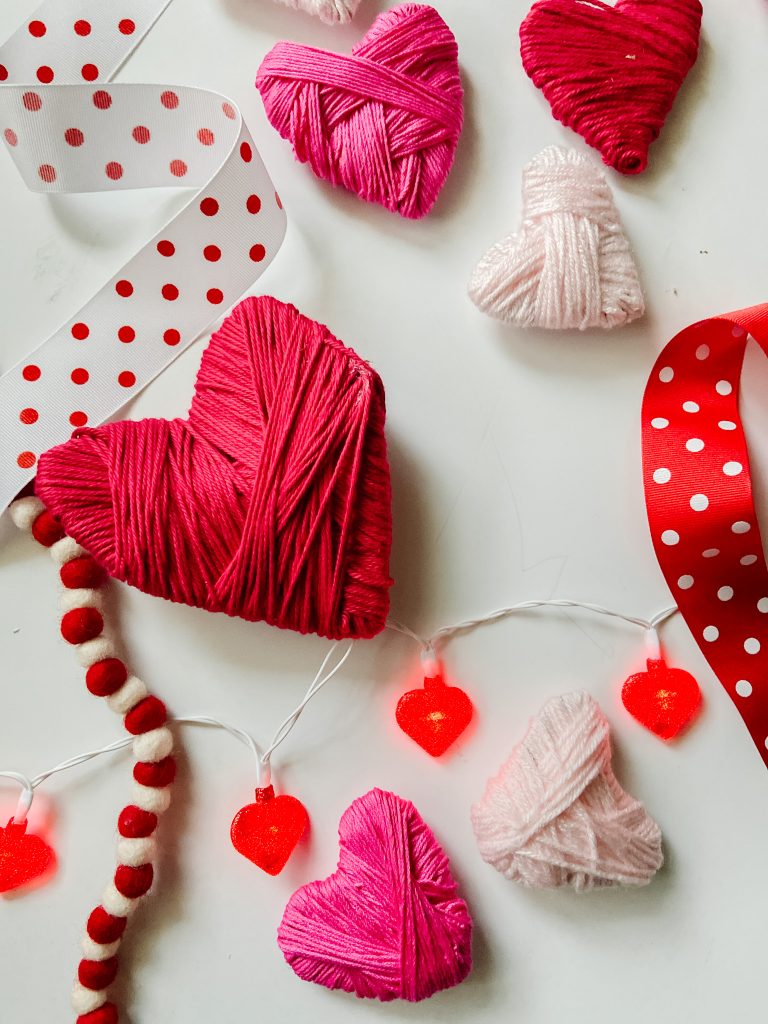 Valentine's Day Craft: Yarn Wrapped Hearts Tutorial