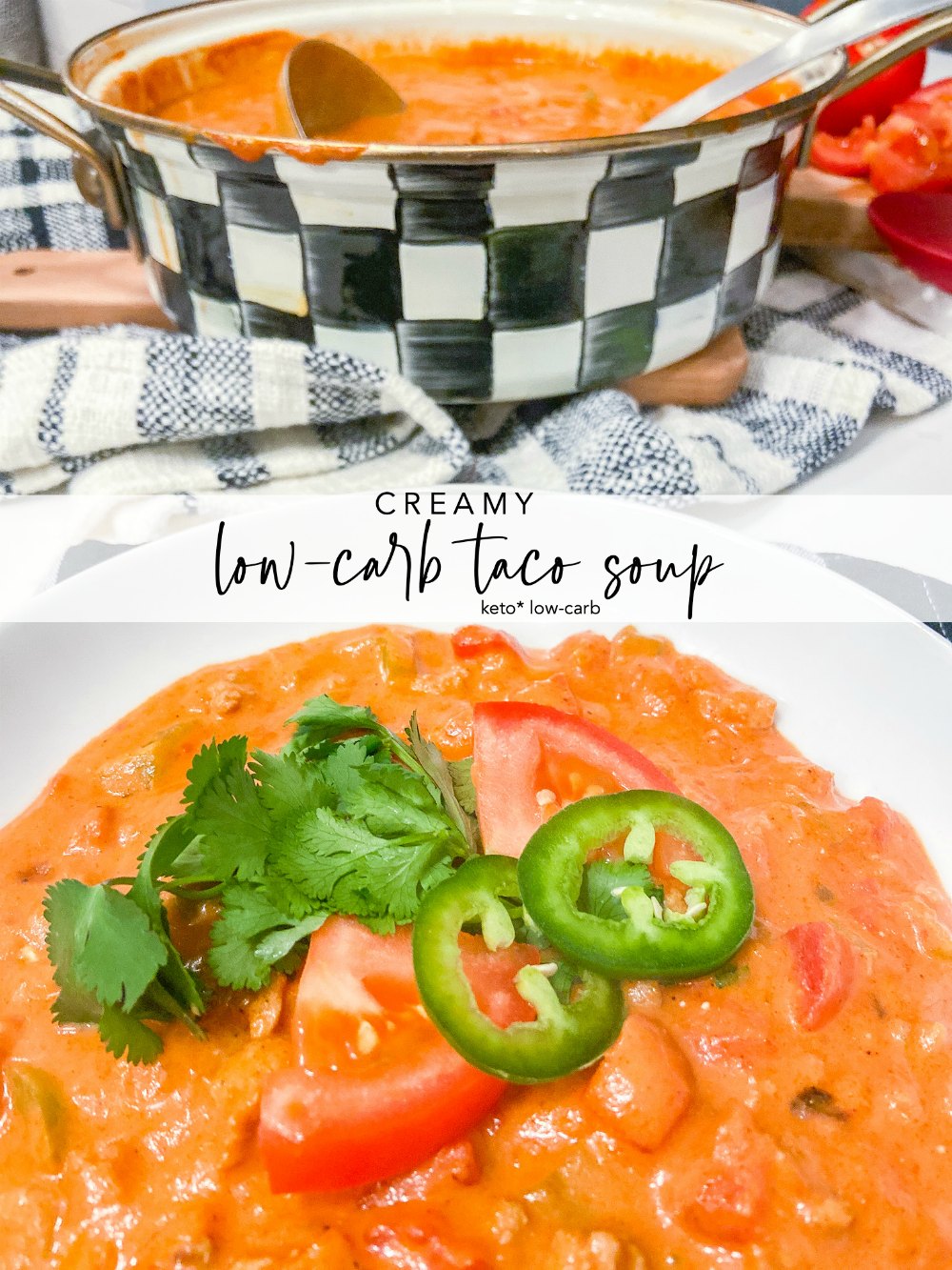 Creamy Low Carb Keto Taco Soup 