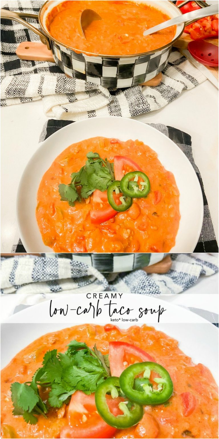 The Best LowCarb Creamy Taco Soup Keto Recipe