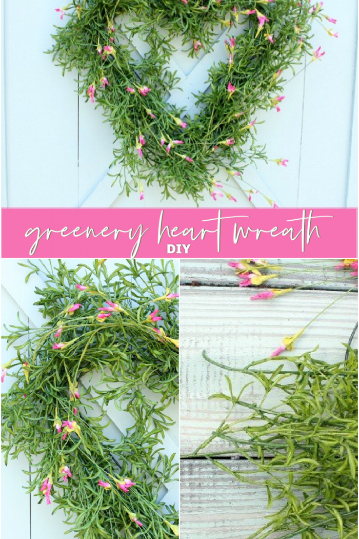 How To Make a Greenery Heart Wreath