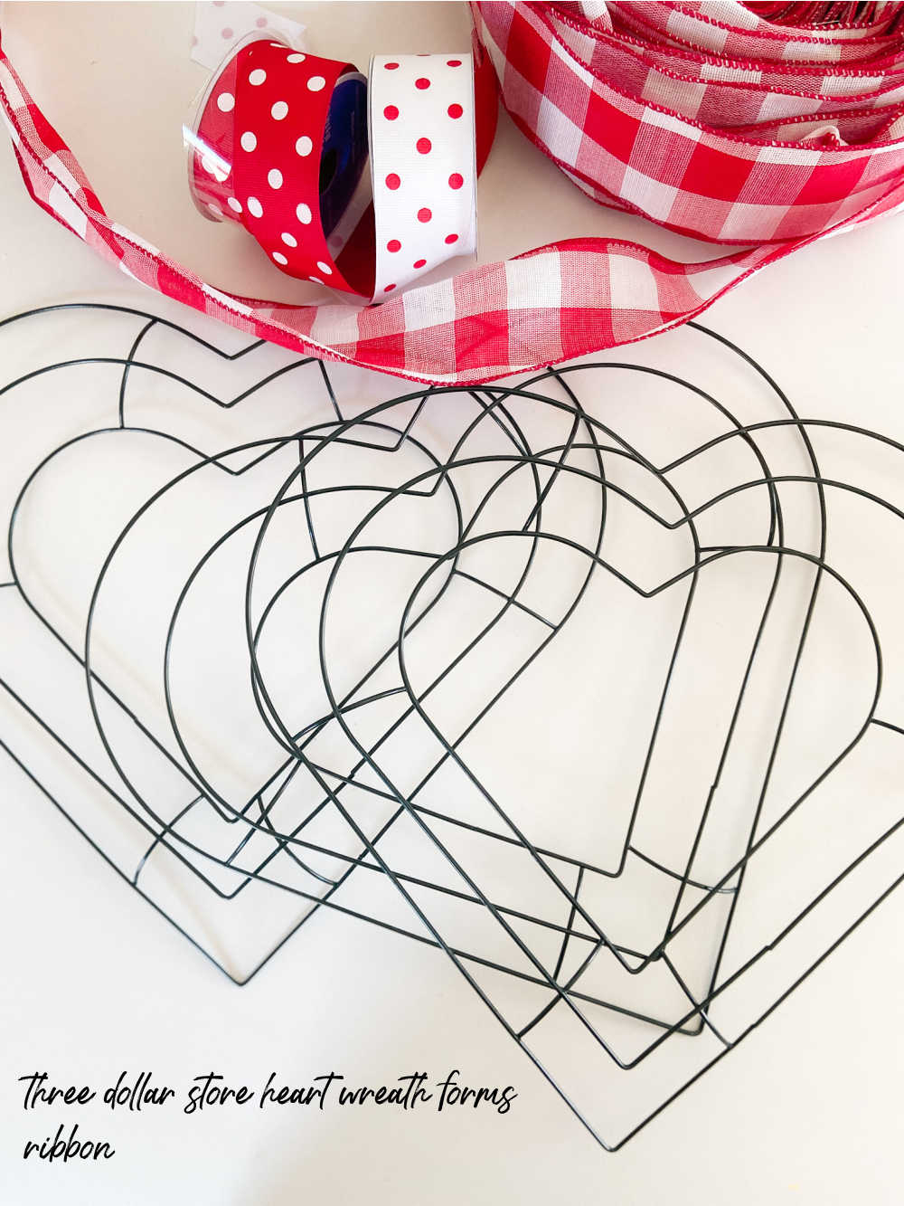 DIY Dollar Tree Heart Wreath Form 