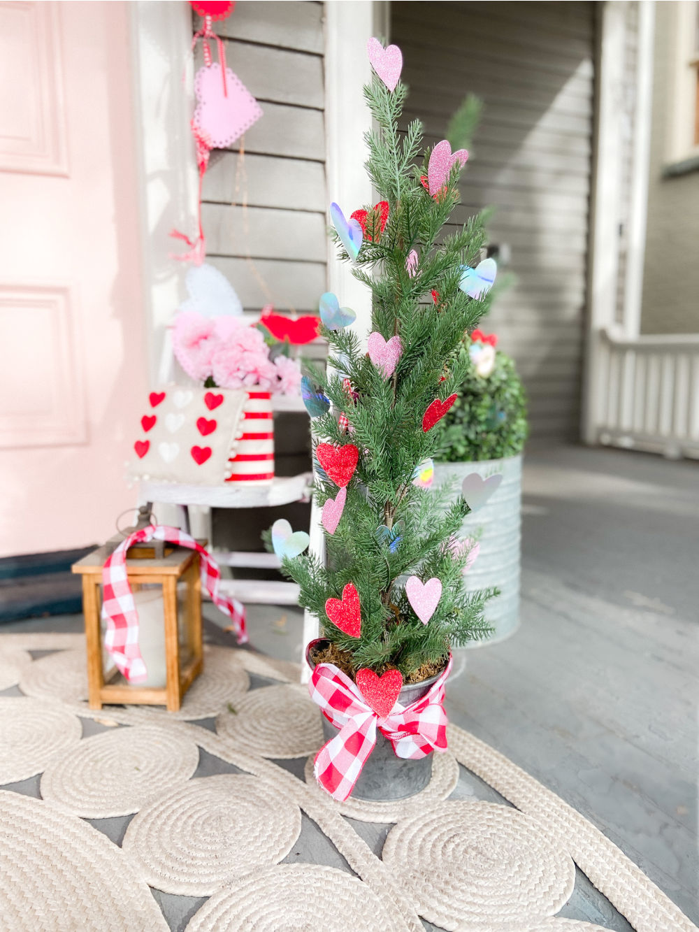 Dollar Store Triple Heart Valentine's Day Wreath. Brighten up February with an inexpensive triple dollar store heart wreath.