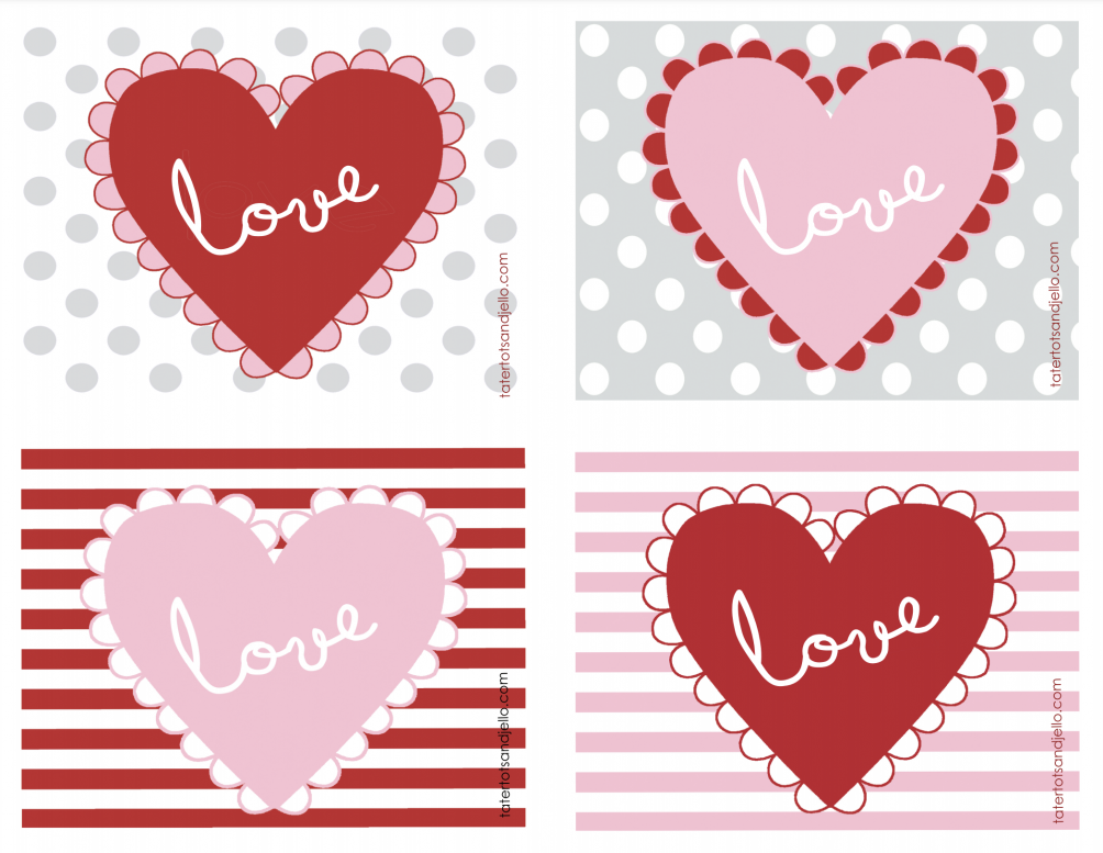 Adorable Valentine Postcards Free Printables Heart Cards